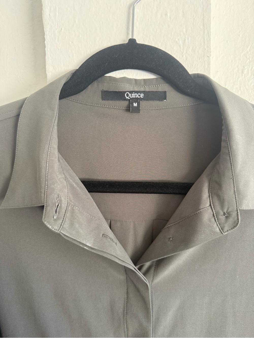 Quince Women's Olive Washable Button-Down Shirt